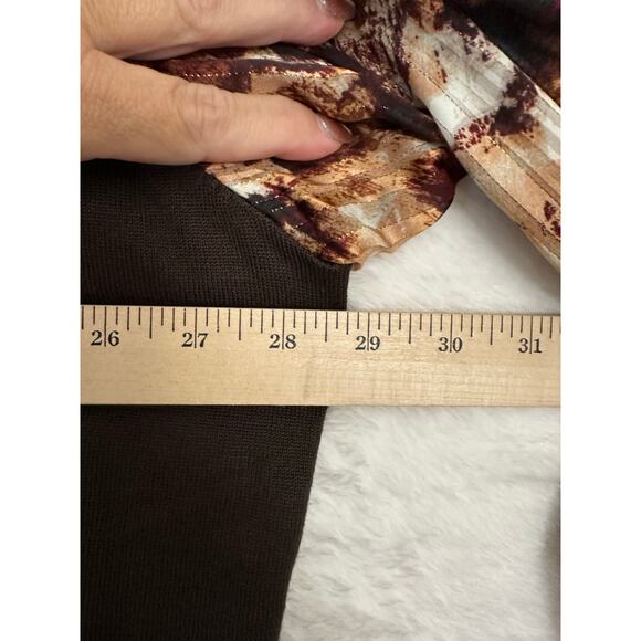 NWT Lularoe Penny Brown Knit Sweater Top 3X Chiffon Sleeves - Picture 5 of 7